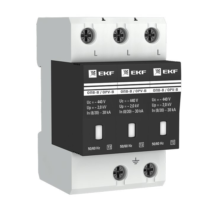 ОПВ-B/3P In 30кА 440В PROxima (opv-b3) Ограничитель импульсных напряжений