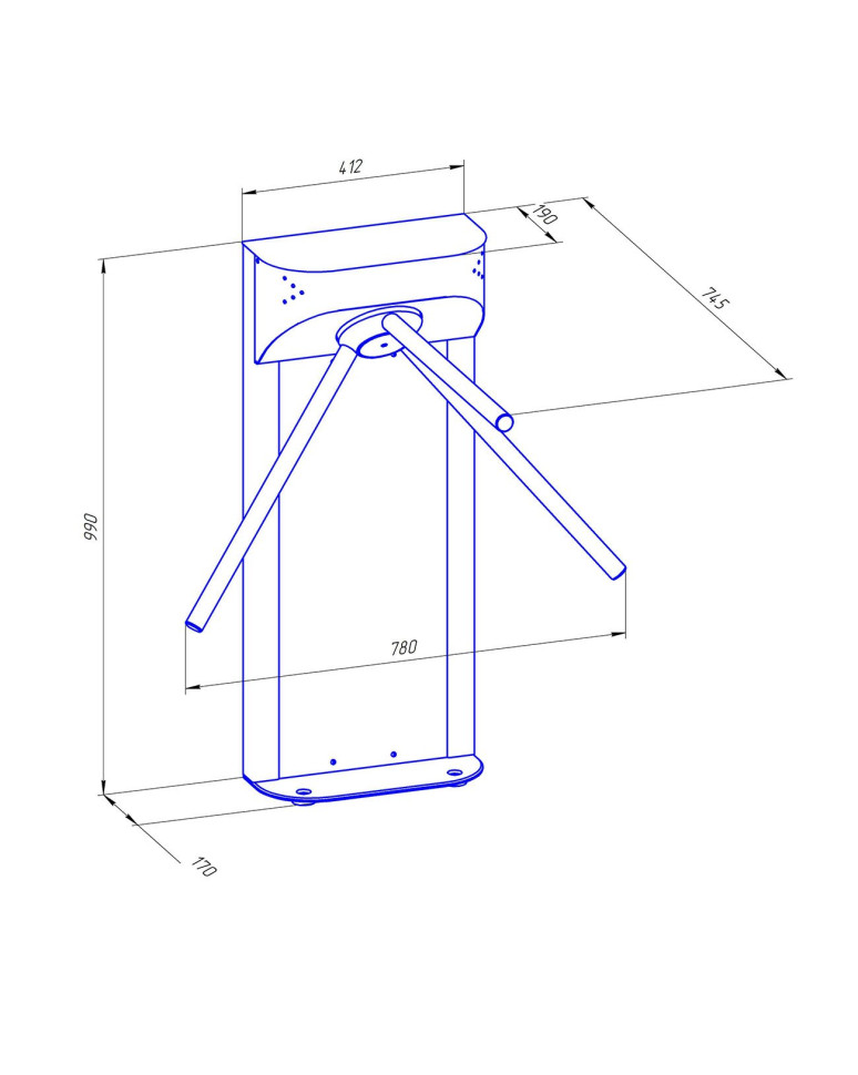 Ростов-Дон Т83М1 (УТ) (без штанг) Турникет-трипод