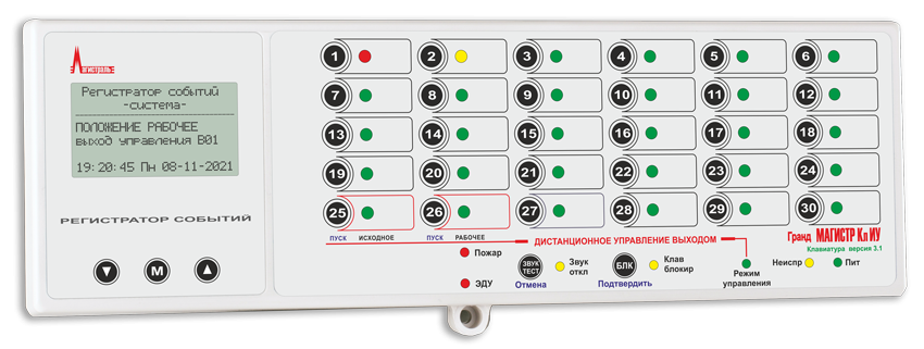 Гранд МАГИСТР Кл ИУ (версия 3.1) Выносная клавиатура для приборов управления клапанами