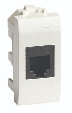 Розетка RJ-45 Brava 1 модуль слоновая кость (75654S) Розетка компьютерная с одним разъёмом