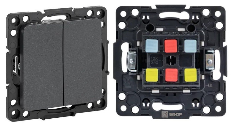 Стокгольм Механизм Выключателя 2-кл. 10А (EZV10-027-10) Механизм Выключателя 2-кл. 10А