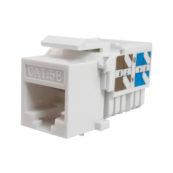 Модуль-вставка Keystone Кат5е, инстр.зад, белый UTP (10-0313) Вставка Keystone Jack RJ-45