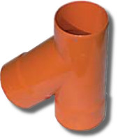 Тройник для двустенных труб, 45°, D110 (019110) Тройник для двустенных труб