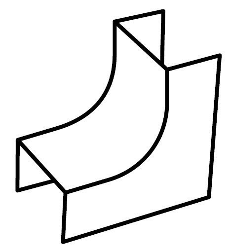 Угол внутренний 40х25 плавный RMI стандарт TIA (72108-E110) Угол внутренний плавный, огнестойкость E110