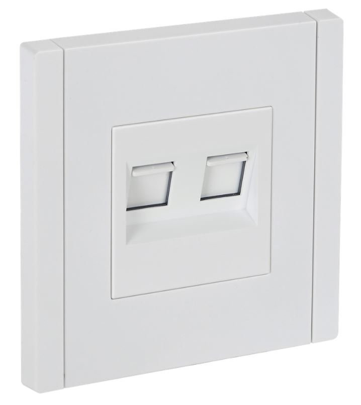 FORTE&PIANO Розетка двойная RJ11+RJ45 кат.5E FP235 скрытой установки белый (FP-KT20-O-1-K01) Розетка двойная RJ11 + RJ45 (cat.5e) серии FORTE&PIANO