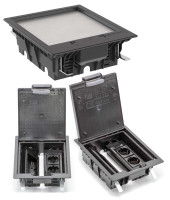 Лючок напольный c изменяемой глубиной, 8 модулей (88308) Лючок напольный