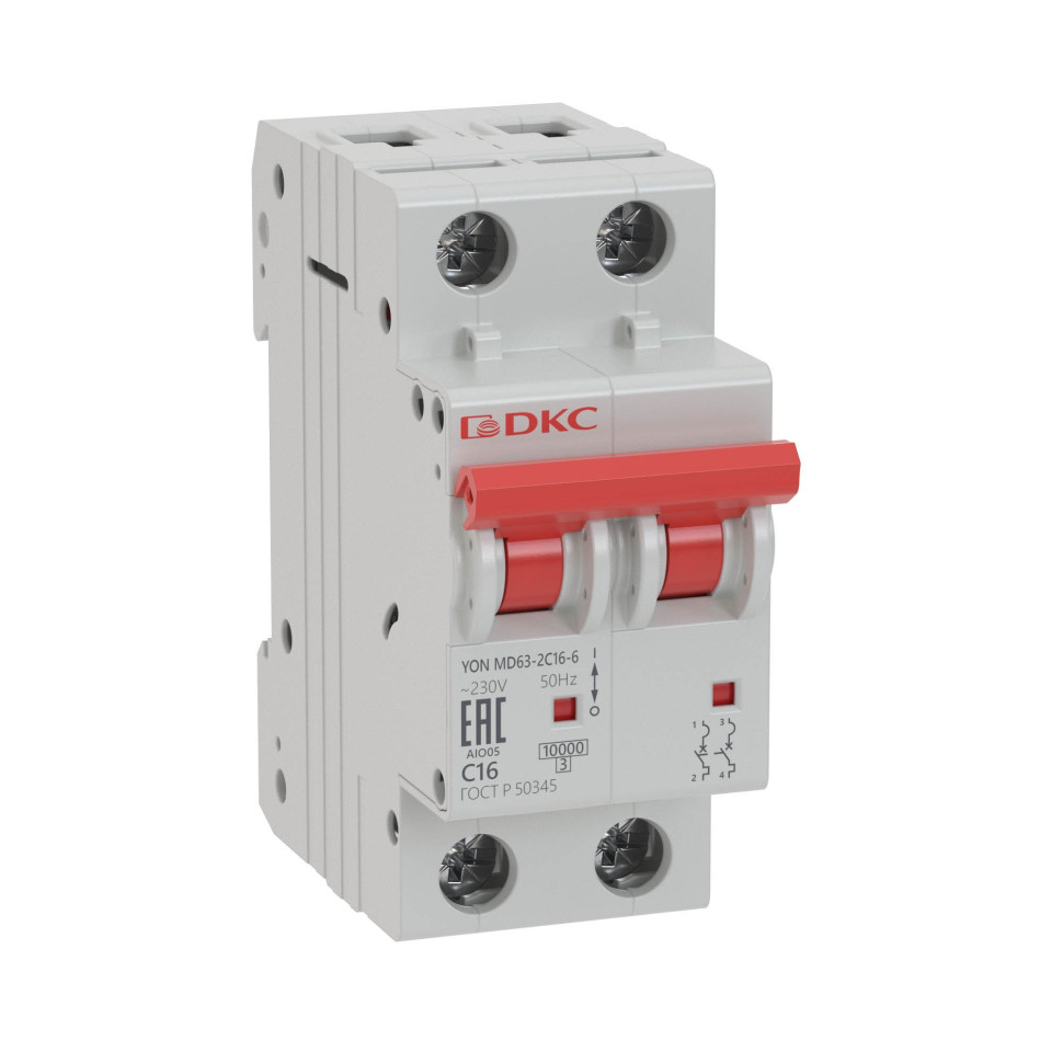 YON MD63 2P 3А 6кА (MD63-2C3-6) Автоматический выключатель
