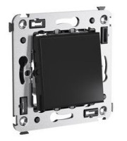 Инвертор одноклавишный в стену Avanti черный квадрат (4402123) Переключатель