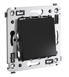 Инвертор одноклавишный в стену Avanti черный квадрат (4402123) Переключатель