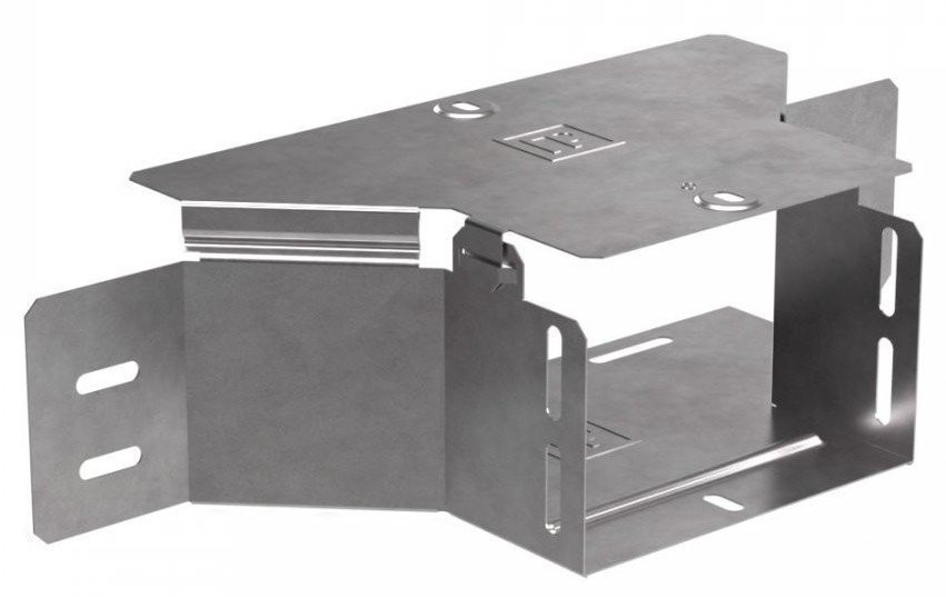 Ответвитель горизонтальный с крышкой Стандарт 150х100 (0,7мм) (PR16.1178) (Промрукав) Ответвитель