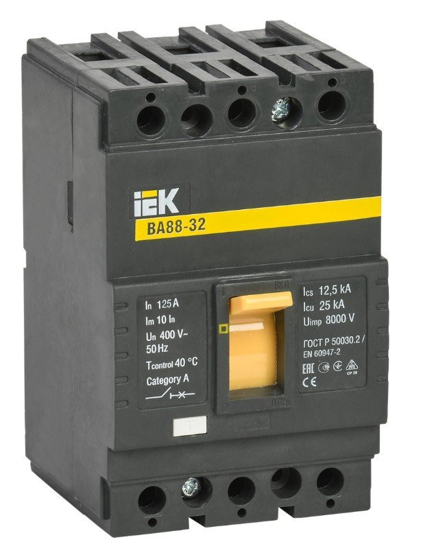 ВА88-32 3Р 125А 25кА (SVA10-3-0125) Автоматический выключатель в литом корпусе