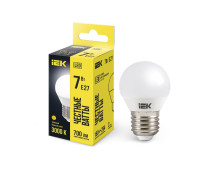 Лампа светодиодная G45 шар 7Вт 230В 3000К E27 (LLE-G45-7-230-30-E27) Лампа светодиодная