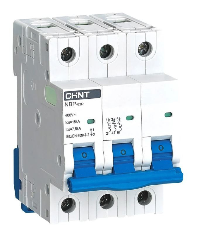 NBP-63R 3P 40А 15кА 8In (R) CHINT (352395) Автоматический выключатель