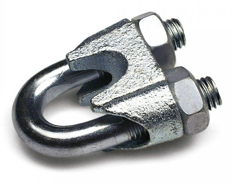 Зажим троса одинарный D6мм тип "Слоник" DIN 741 (PR08.3894) Зажим для троса