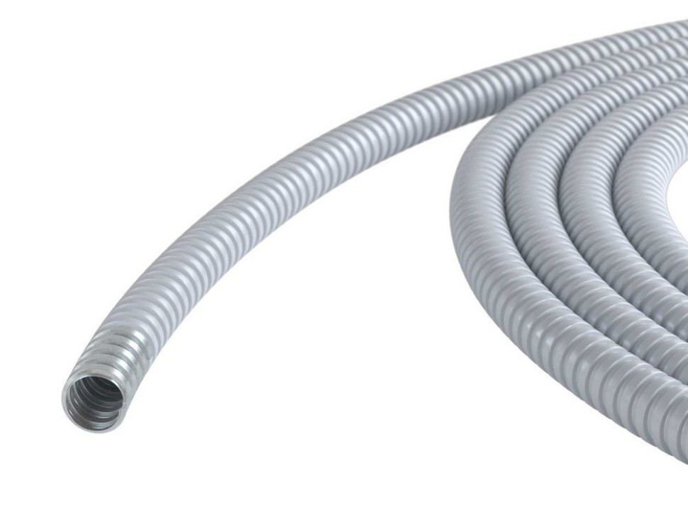 Металлорукав DN 12 в герметичной ПВХ изоляции, серый (6071R-012) Металлорукав в герметичной ПВХ изоляции