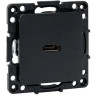 Стокгольм Механизм розетки HDMI черный (EZA00-327-10) Механизм розетки HDMI