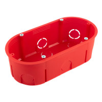 Коробка установочная двухместная безгалогенная (HF) 140х68х46 Коробка установочная