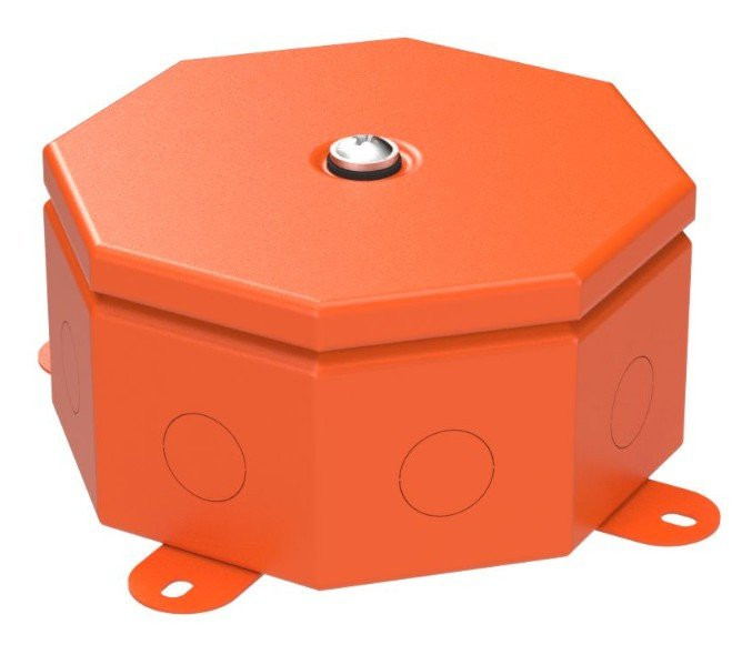 Коробка металлическая огнестойкая Октагон Е15-Е120 RAL2004 130х130х63 (70-0101-2004-FR2.5-12) (Промрукав) Коробка огнестойкая