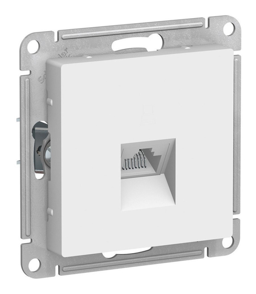 AtlasDesign розетка RJ45, кат. 5Е, 1-местная, скрытой установки, механизм, белый (ATN000183) Розетка компьютерная