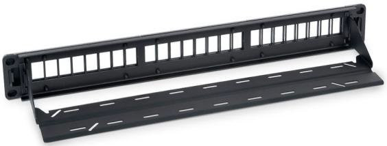 PP-1U-24P-5e-M (201-005) Патч-панель модульная 19" (1U) 24 порта RJ-45 кат.5е