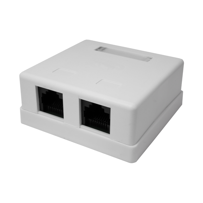 Розетка настенная RJ-45, 8P8C, Cat.5e, 2 порта UTP (10-0309) Компьютерная розетка