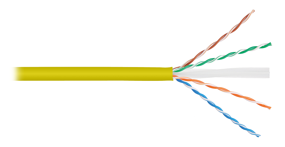 U/UTP 4pair, Cat6e, Patch, In, нг(A)-HF (NMC 1141C-YL) Кабель «витая пара» (LAN) для структурированных систем связи