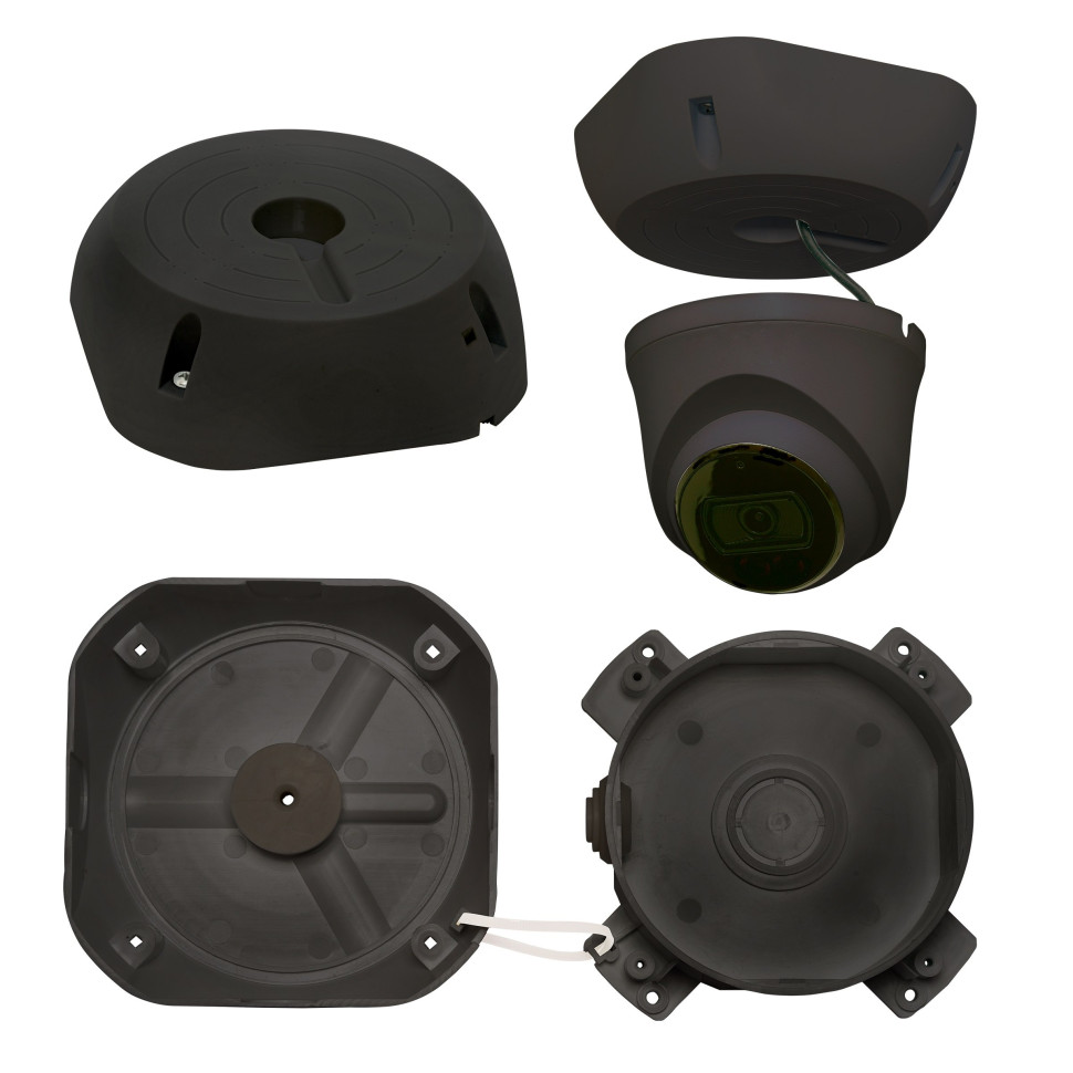 МК-4 (цвет черный) Монтажная коробка для крепления уличных видеокамер