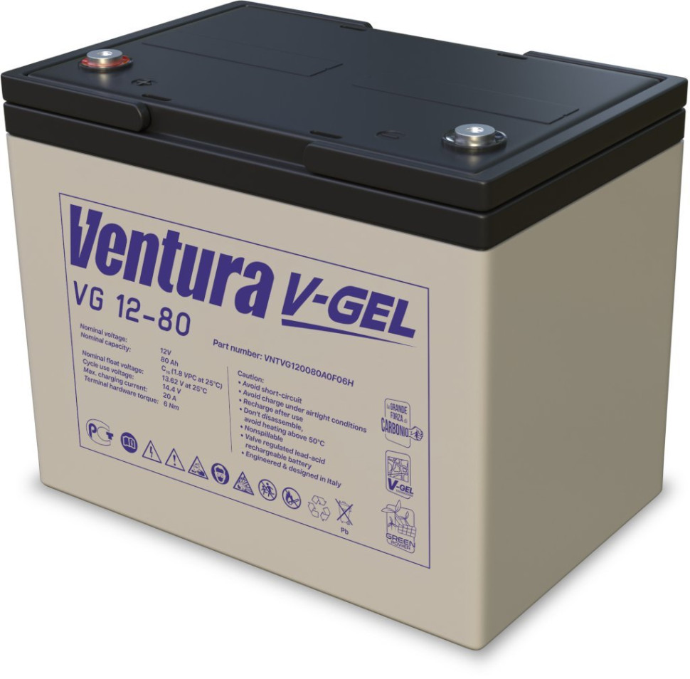 Ventura VG 12-80 Аккумулятор герметичный свинцово-кислотный
