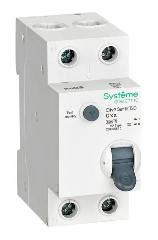 City9 Set АВДТ 1P+N С 10А 6kA 30мА A 230В (C9D65610) Автоматический выключатель дифференциального тока