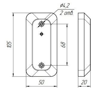 RD-26-Mifare IP66 "Аякс", черный Считыватель