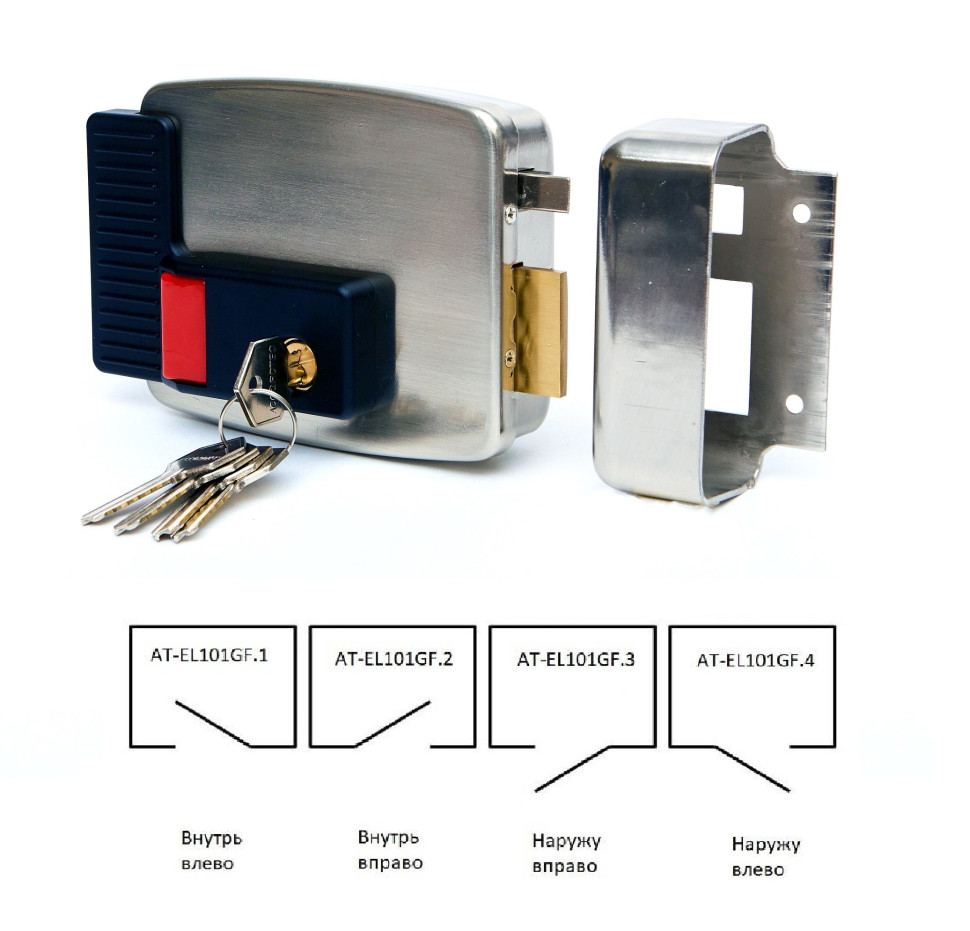AT-EL101GF.1 (внутренний правый) Замок электромеханический накладной