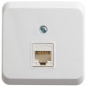 Этюд розетка RJ45 1-местная, кат. 5Е, открытой установки, белый (KOMA-001B) Розетка компьютерная