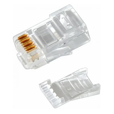 Разъем RJ-45(8P8C) под витую пару, UTP, CAT 6, с вставкой REXANT (05-1031) Разъем RJ-45