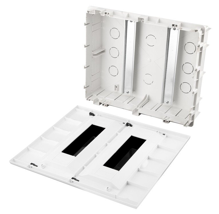 Бокс пластиковый ЩРВ-П-24 IP41 белый, черная прозрачная дверь. KRANZ (KR-11-0224) Корпус пластиковый