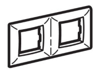 Рамка на 2+2 модуля (двухместная), слоновая кость (75012O) Рамка двухместная, Brava