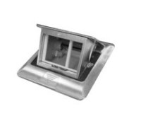 Люк встраиваемый на 1,5 поста (45х45мм) с коробкой, латунь IP44 LUK/1,5BR44 (70023) Люк встраиваемый