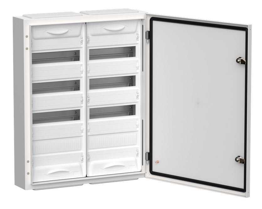 Корпус металлический TITAN 5 ЩРн-96 (2х48) 710х570х140 IP54 одна дверь белый (TI5-50-N-2х048-54) Корпус металлический