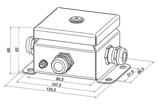 КМ IP66-0808нерж 4 вводов (без DIN рейки) Коробка монтажная общего назначения