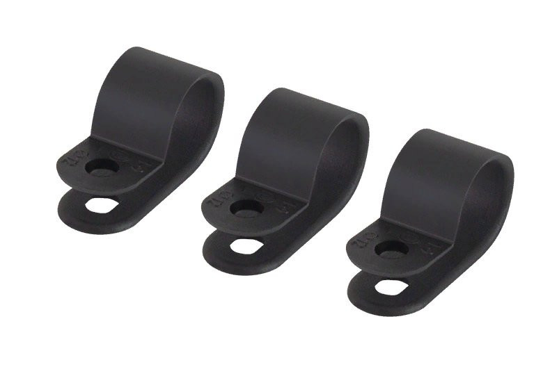 Скоба нейлоновая крепежная СКН-9 черная (100шт) TDM (SQ0514-0213) Скоба нейлоновая крепежная