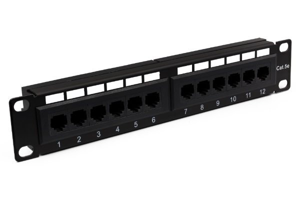 Патч-панель 10", 12xRJ-45, UTP, 5e (10-0424) Патч-панель 10"