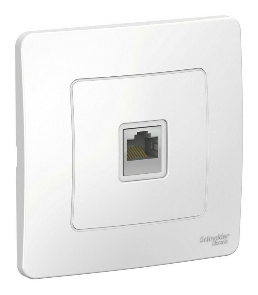 BLANCA розетка RJ45 1-местная, кат. 5Е, скрытой установки, белый (BLNIS045001)