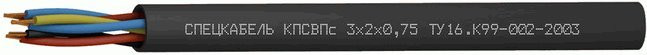КПСВПс 1х2х0,5 (Спецкабель) Кабель симметричный для систем сигнализации управления, одиночной прокладки
