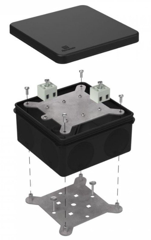 Коробка огнестойкая для о/п двухкомпонентная 100х100х50 (60-0300-9005-FR2.5-4) Коробка огнестойкая