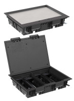 Лючок напольный c изменяемой глубиной, 24 модуля (88324) Лючок напольный