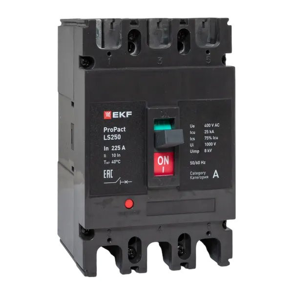 LS250 25кА 3P 225А ProPact (mccb-250-25-3-225-ls) Автоматический выключатель в литом корпусе