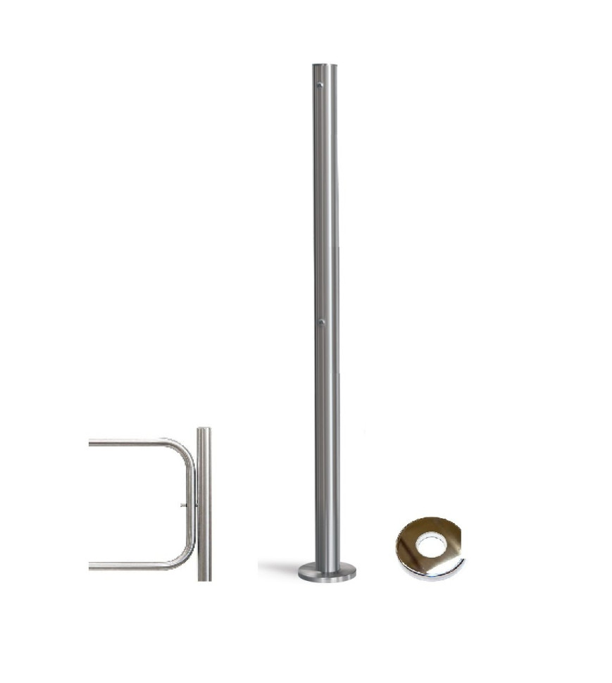 PERCo-BH02 2-14 с крышкой Стойка с отверстием под стопорный механизм поворотной секции