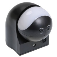 Датчик движения ДД-010 1100Вт 180град 10м IP44 черный (LDD10-010-1100-002) Датчик движения
