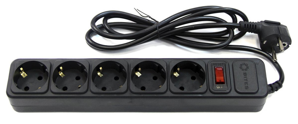 SP5B-150 Сетевой фильтр 5 розеток, 5м, черный