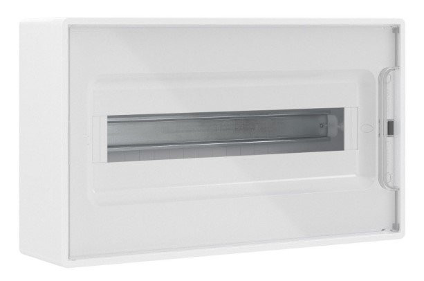 Щиток настенный с дверцей 18 модулей белый FRAME с 2 шинами PEN (F18W1WT) Щиток настенный