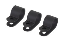 Скоба нейлоновая крепежная СКН-12 черная (100шт) TDM (SQ0514-0214) Скоба нейлоновая крепежная